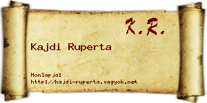 Kajdi Ruperta névjegykártya